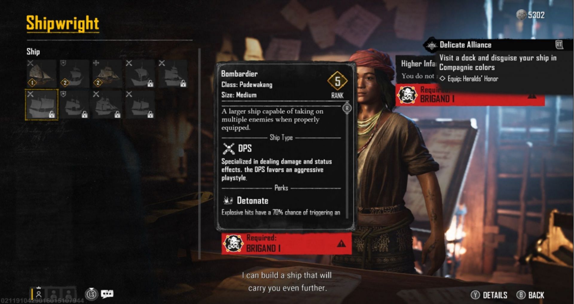 Bombardier Padewakang in Skull and Bones (Image via Ubisoft)